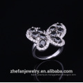 anillo de plata anillo articulado para las mujeres joyas de rodio plateado es su buena elección
